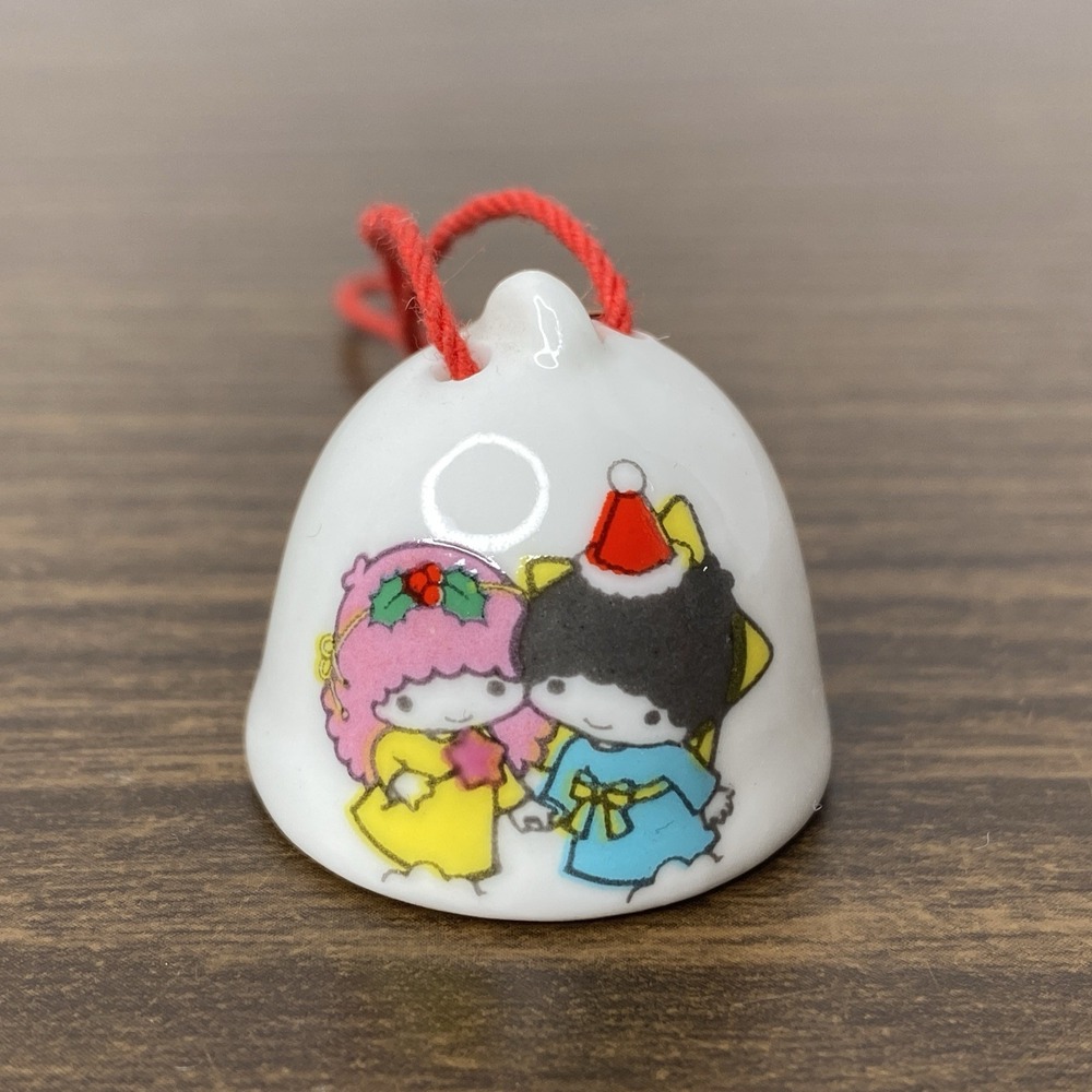 VTG Sanrio LITTLE TWIN STARS Bone China Bell Ornament